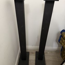 Tv Television Speaker Stand Mount Console Entertainment Center Frame Free