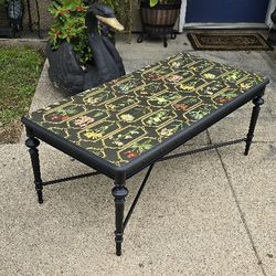 Refurbished Stunning 🪻🌹🌿🌷🖤Eclectic/ Gothic Coffee Table 