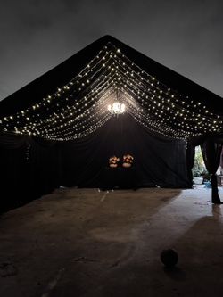 Tent and Drapping With Twinkle Light Carpas Con Tela Y Luces