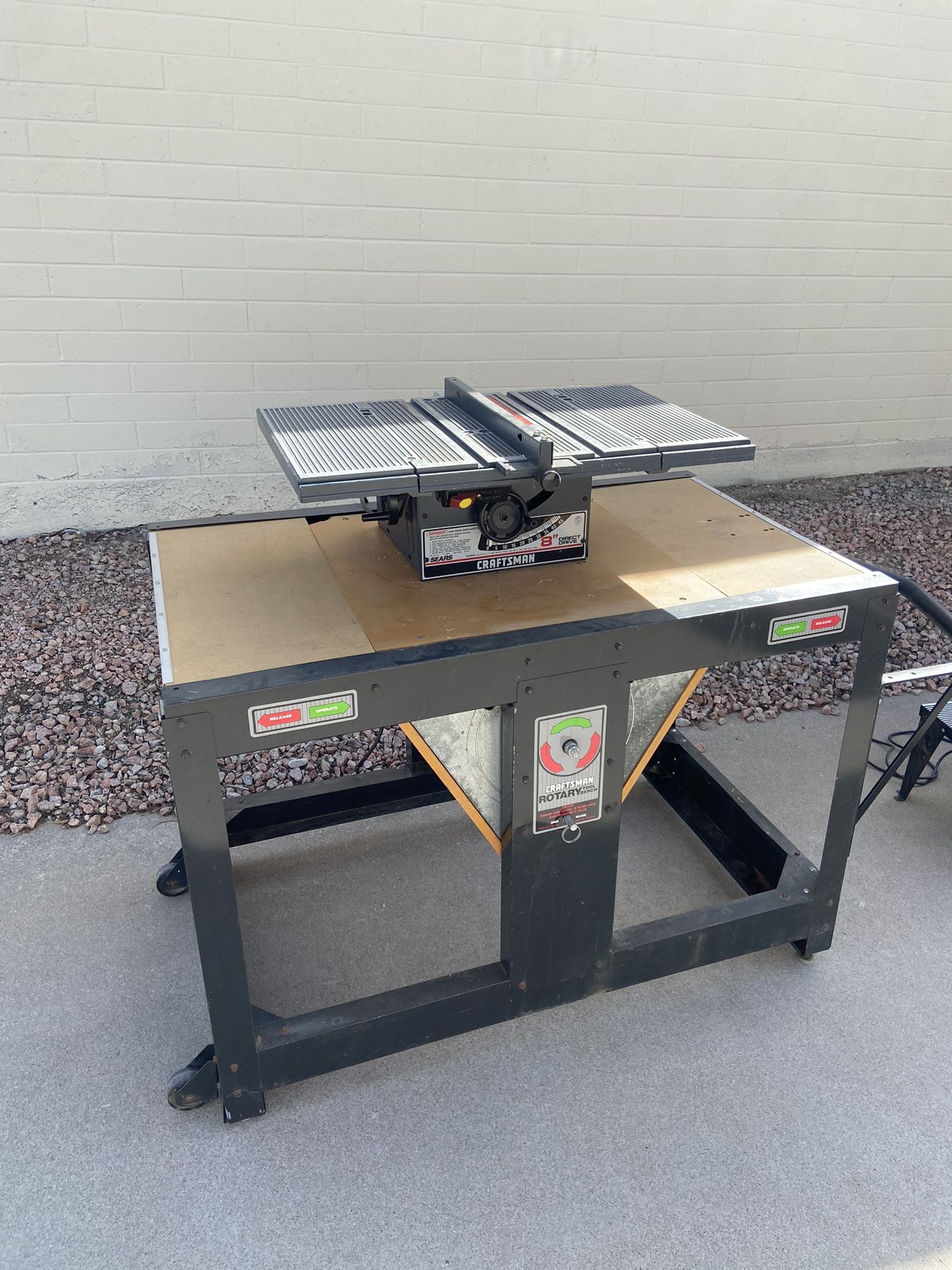 Original Sears Craftsman Rotary Tool Bench (Three Tool Flip Table)