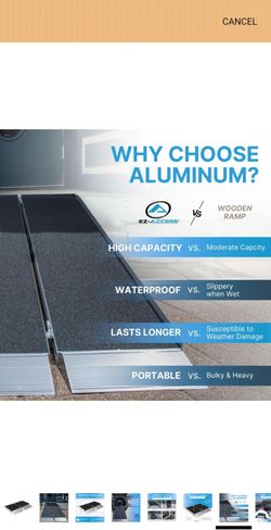 Aluminum wheelchair ramps truck van stairs