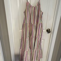 Universal Thread Multicolor Striped Maxi Dress