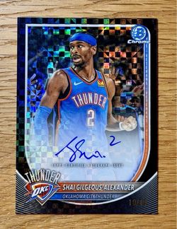 2025/26 Bowman Chrome Shai Gilgeous Alexander Black Geometric /10 AUTO