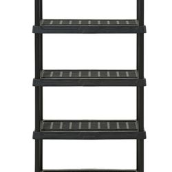 Black 5 Shelf Plastic Storage Unit