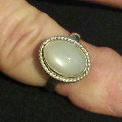 Moonstone Ring in Sterling Silver