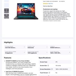 GIGABYTE GAMING A16 GIMATE