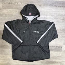 Vintage 90’s LA/Oakland Raiders Nike Pro Line Windbreaker Jacket