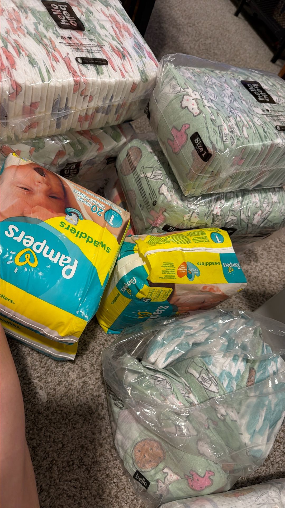 Newborn And Size 1 Diapers