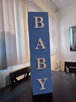 Wood baby shower Boxes(cubos De Madera)