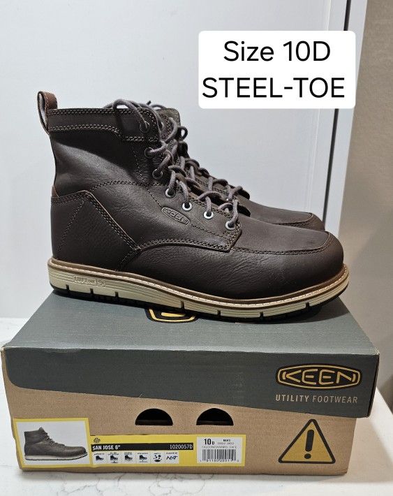 Keen Steel Toe Work Boots Size 10