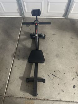 Sunny Health & Fitness Compact Adjustable Rowing Machine, App Enhanced Connectivity
