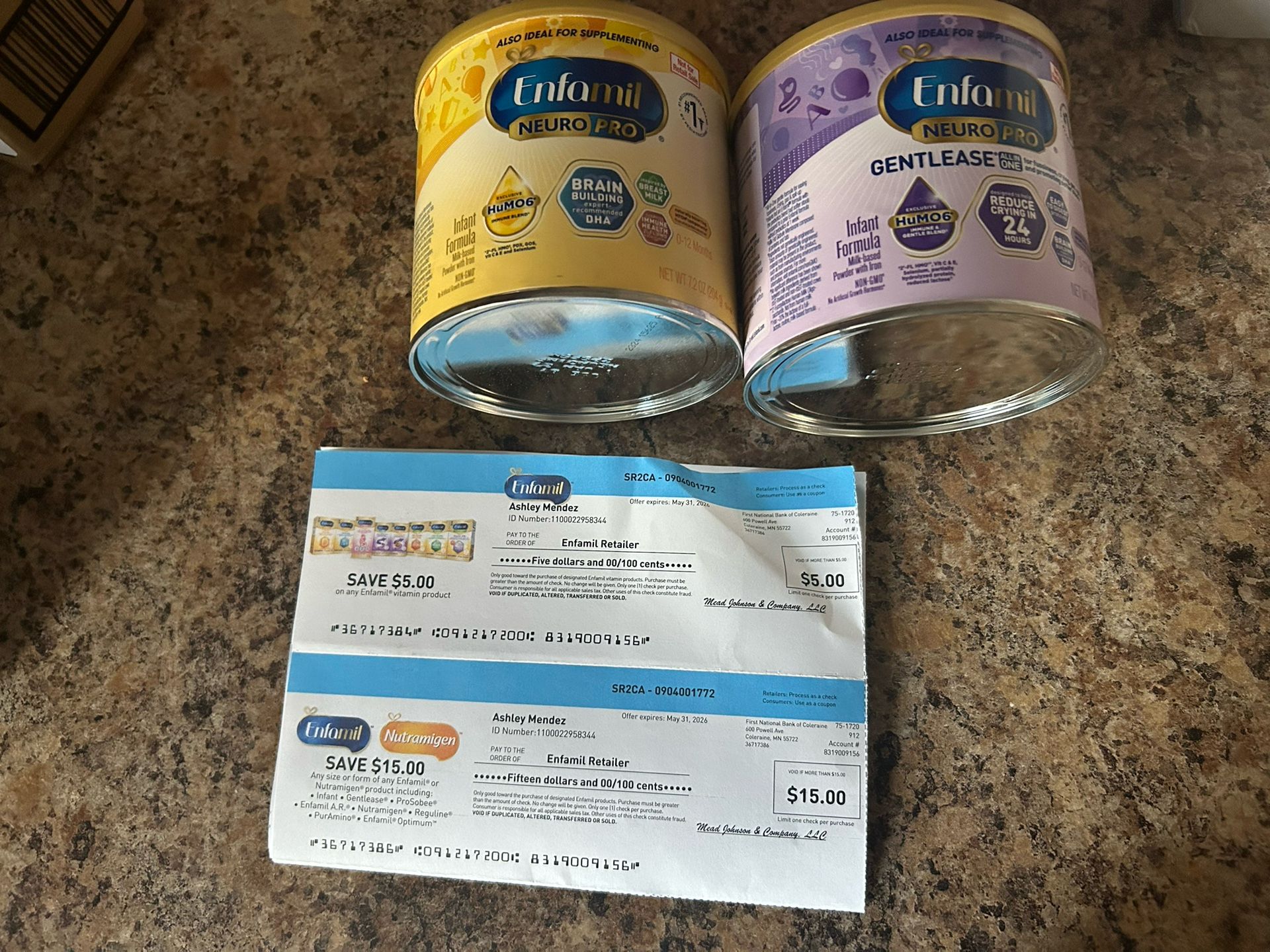 2 Containers Of Enfamil Baby Formula + $60 In Coupons