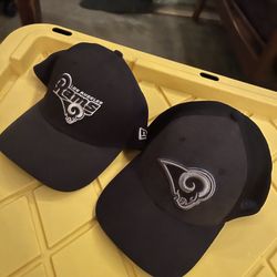 LA RAMS NEW ERA Stretch Fit Baseball Caps Size S/M