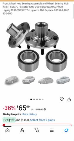 Front Wheel Hub Bearing Assembly and Wheel Bearing Hub Kit -(see description)