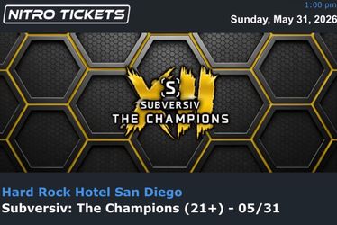 Subversiv The Champions MMA Tickets