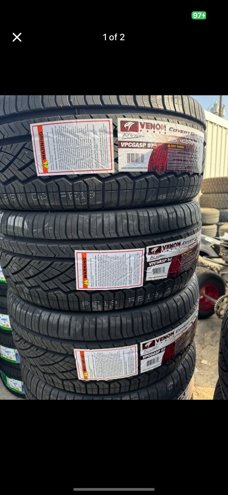 225/40/19 Venom Covert Grip ASP 93W Tires