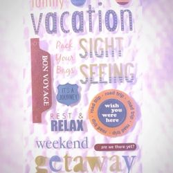 New Family Vacation Scrapbook Stickers