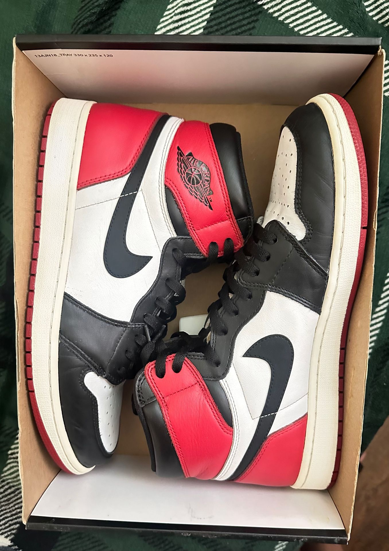 Jordan 1s Black Toes Sz 12