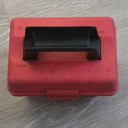 3501 fisher price 1987 tool box with ruler lid