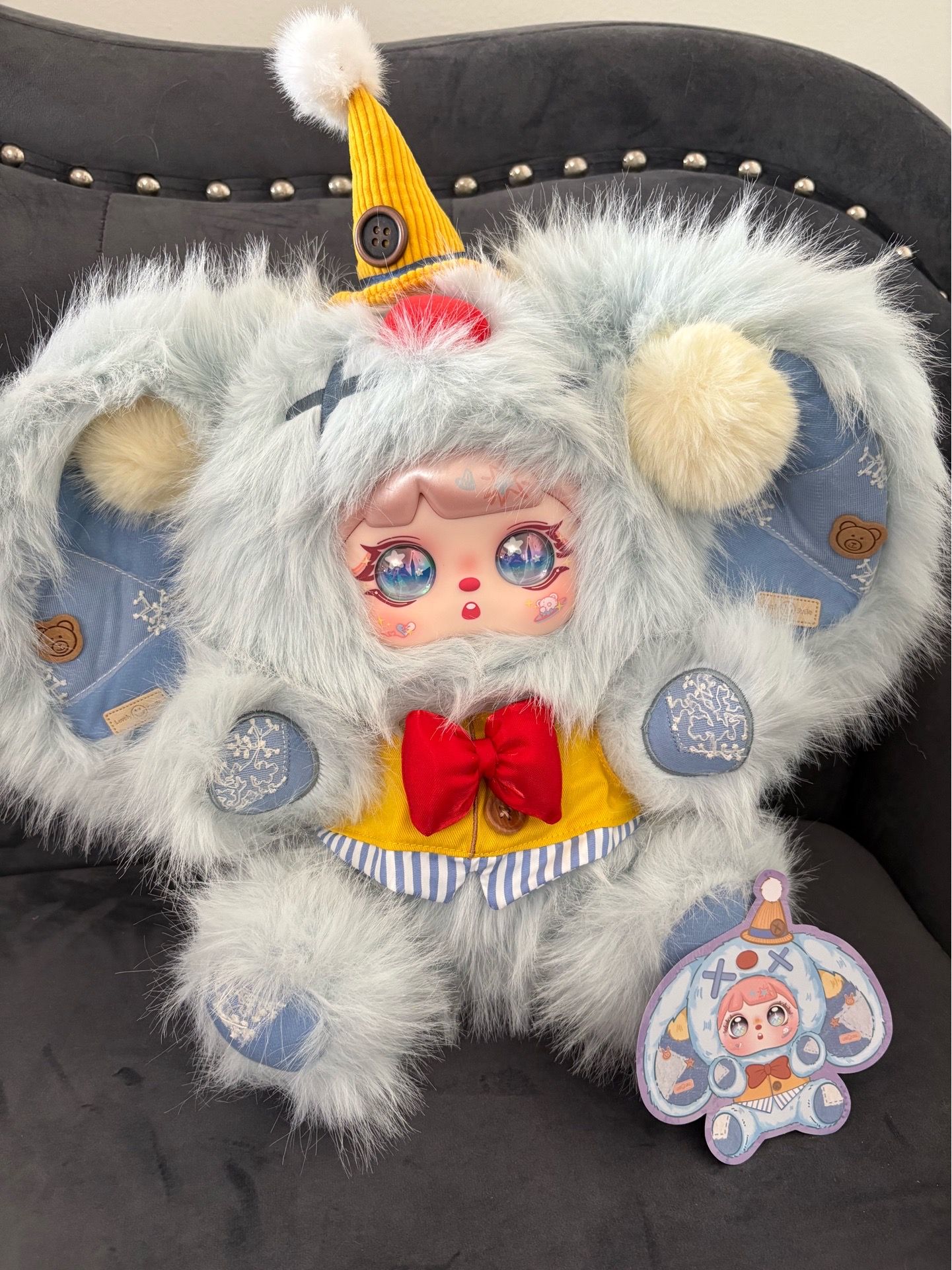 Mocici Adventure Doll Series 800% Plush blue bunny with Laser Eyes