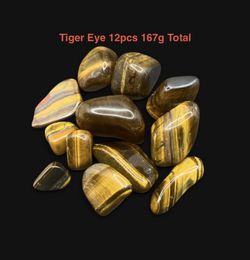 Tiger Eye Genuine Stones from Brazil Large Pieces (12pcs) 167g Total