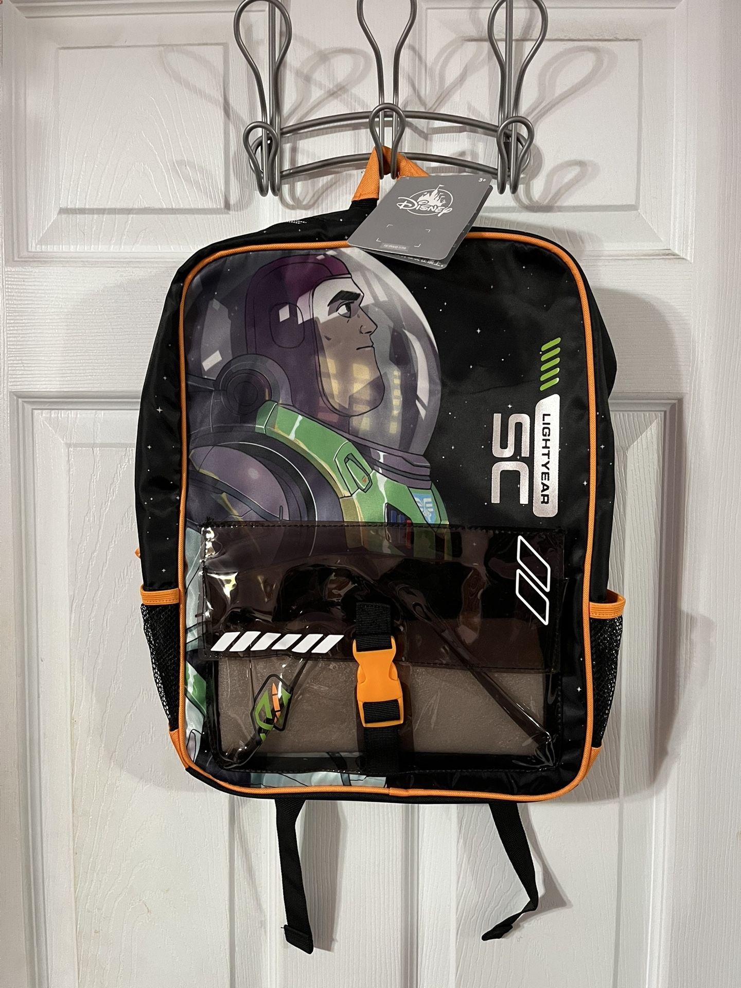 Disney Buzz Lightyear Backpack with Side and Front Pockets. Brand New With Tags .