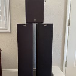 POLK center and side speakers & Yamaha sub
