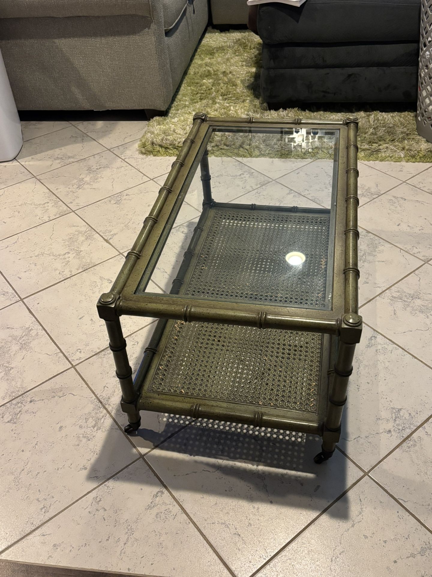 Vintage Bamboo Coffee Table