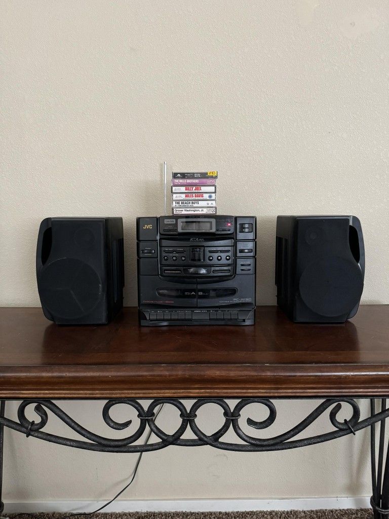 JVC Pc-xc50 Portable Stereo/Boombox 6 Disc CD Changer & Duel Cassette Player