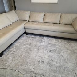 NEW Beige Creative Leather Sectional Sofa 