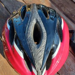 Red & Black Bike Helmet Adult Size 