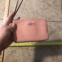 Pink Coach Wallet Wristlet