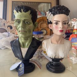 Frankenstein 🧟♂️& The Bride🧟♀️ LED Busts