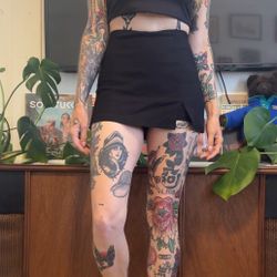 Target Black Stretchy Mini Skort (Built-In Shorts) | Size XS