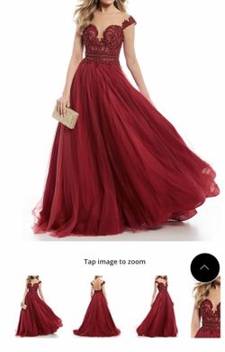 Red/Burgundy Prom Dress. Size 6