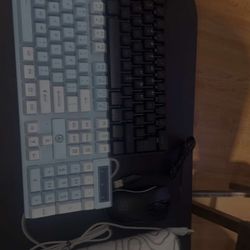 Keyboards and mouse and a mouse pad
