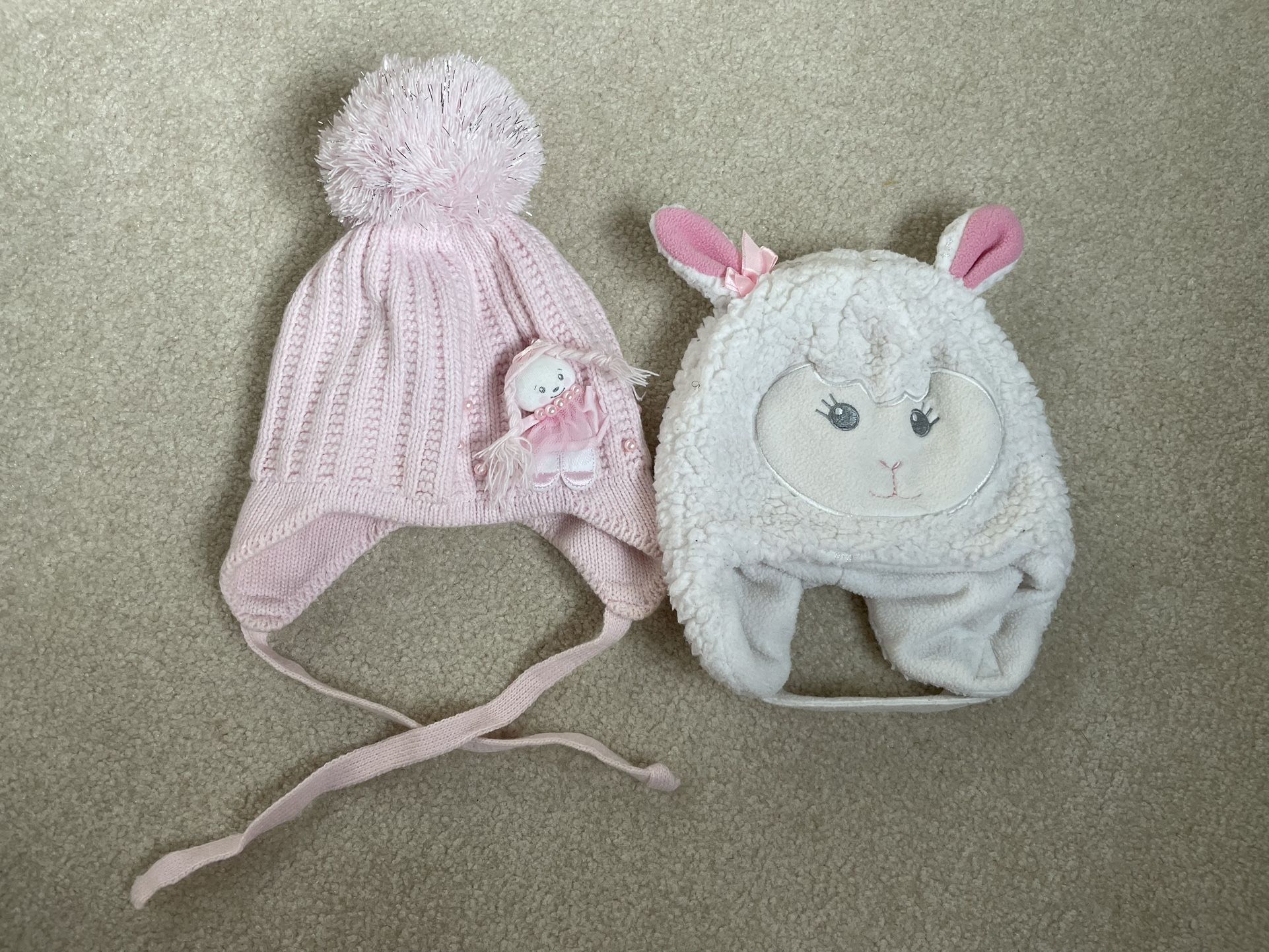 Two Warm Hats 6-18 Months