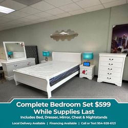 $39 Down on New bedroom sets| No Credit check| Text FINANCE to 954-928-6121 While supplies lasts.