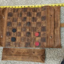 New Leather Chess & Checkers 