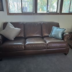 Ethan Allen Leather Sofa