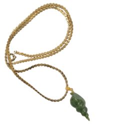 Jade Seashell Pendant Necklace  
