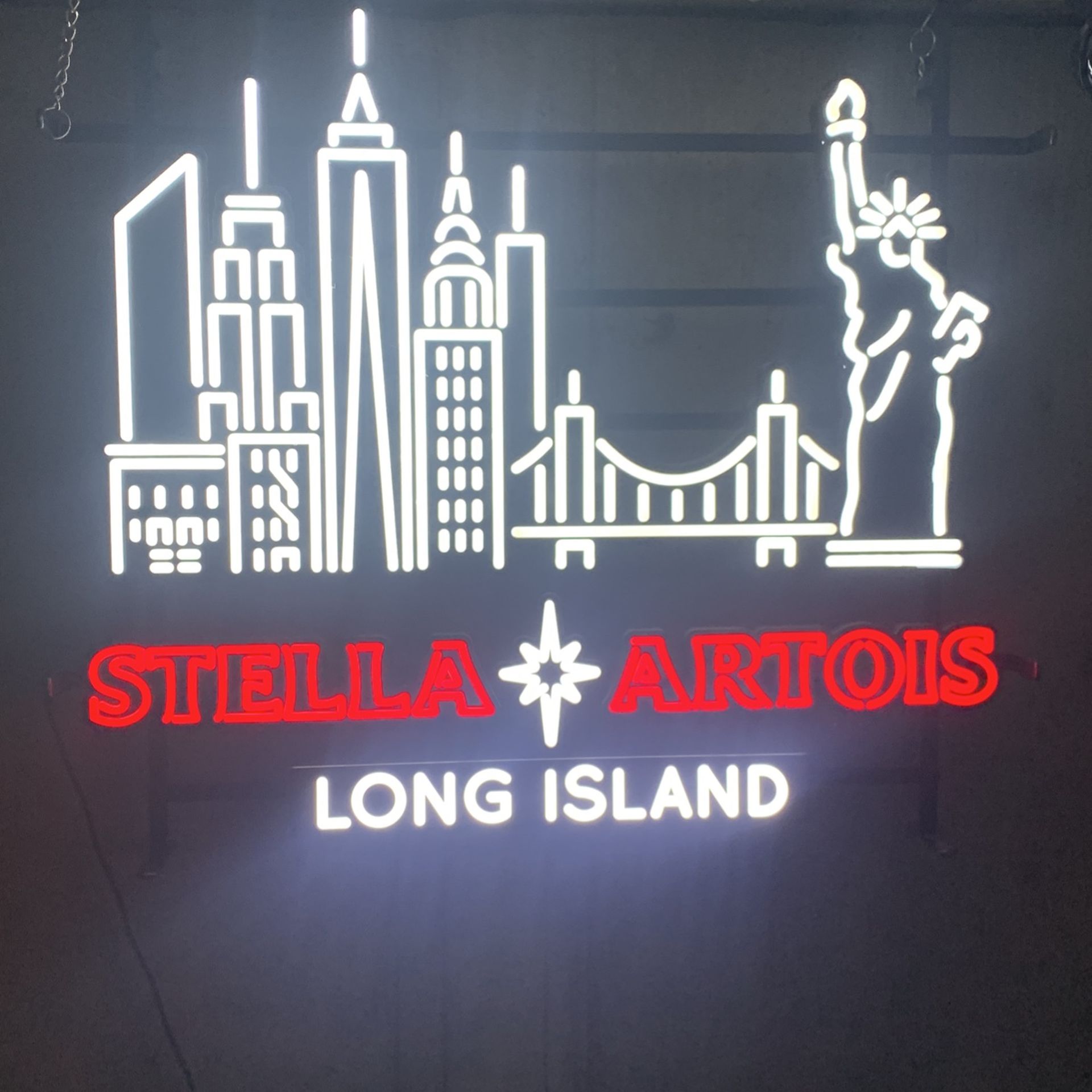 RARE!! Dimmable New York Skyline Stella Artois Neon Style Led Sign