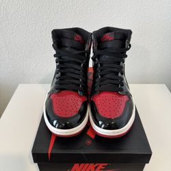 Jordan 1 Bred Paten Leather Sz 9.5