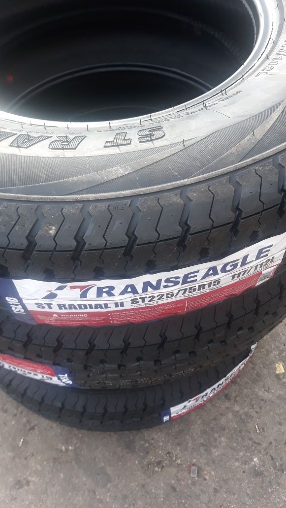 4 new tires st225 75r15 10ply $220 trailer