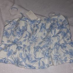 Floral Crop Top Size L