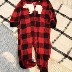 Mameluco Navideño Como Nuevo Talla 3 Meses $10