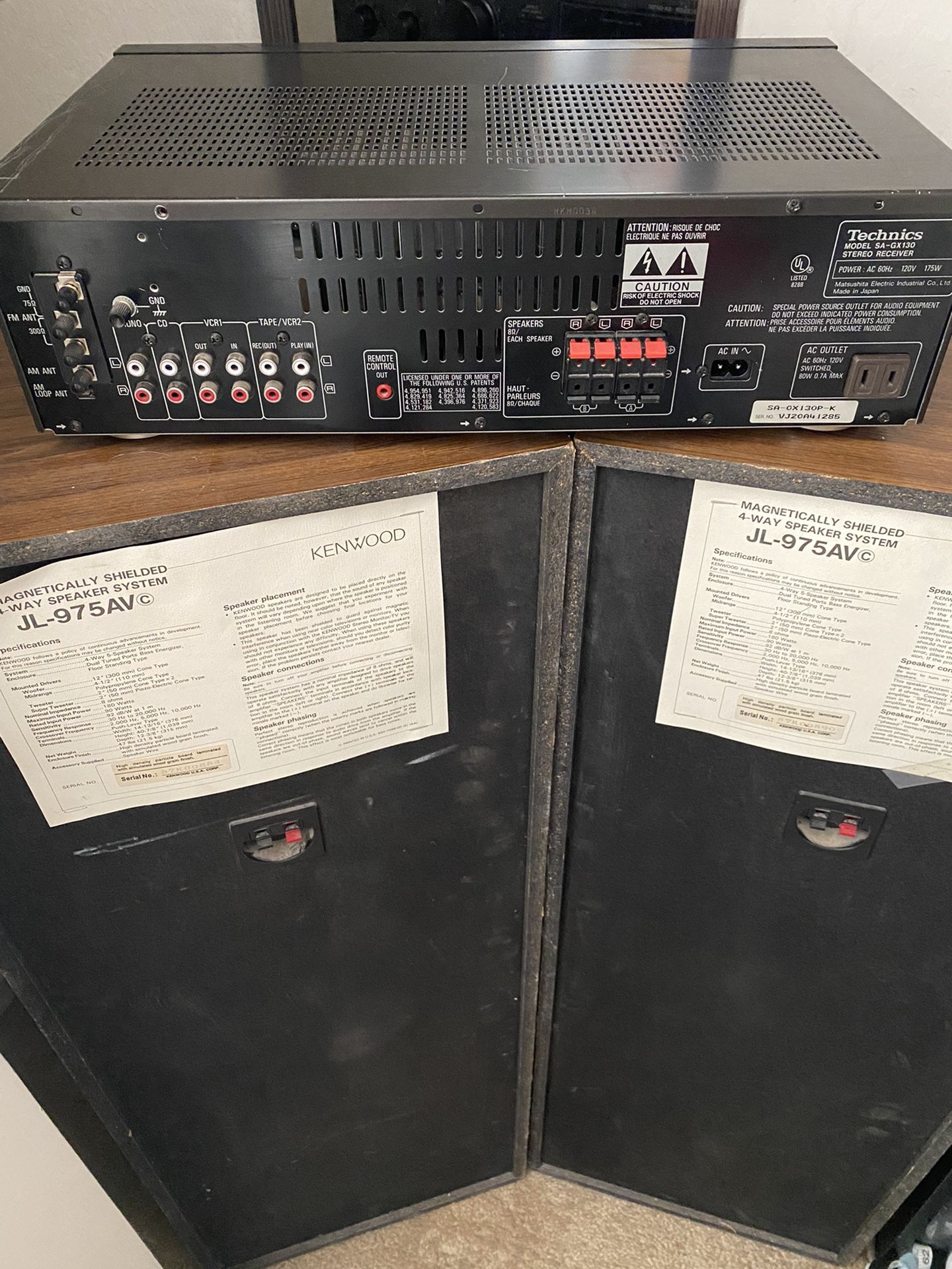 Kenwood JL975AV vintage 4way floor standing tower stereo speakers 1989 for Sale in Maricopa