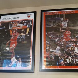 Original Michael Jordan Vintage Posters In A Frame