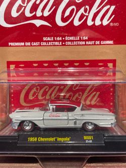 M2 Machines Coca-Cola 1958 Chevrolet Impala 1:64 Scale Die-Cast