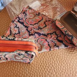 Three Pc Set, Scarf, Cosmetic Bag,  & Eye Case